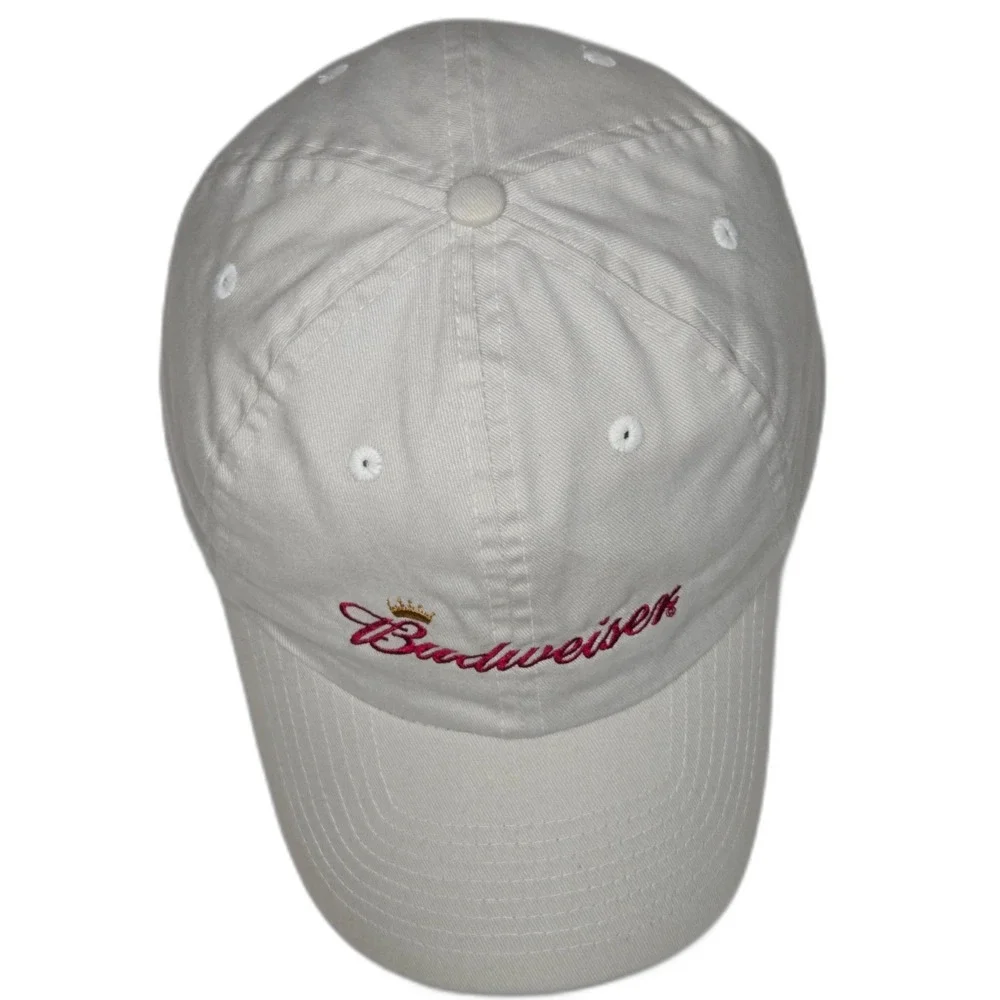 Budweiser Official Product Script Logo Dad Hat | Men's Strapback | Stone